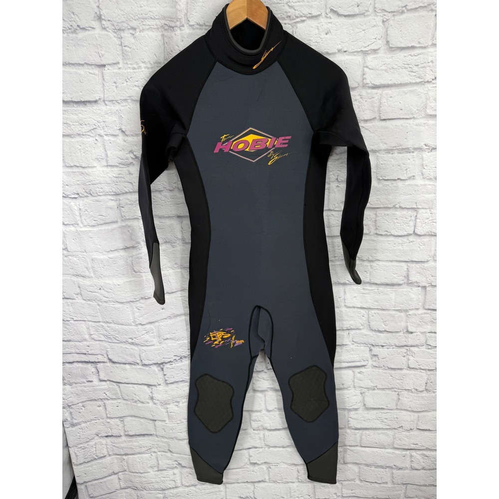 Vintage Stearns Hobie Wetsuit Adult Small Unisex Full Body Black Gray 90s Surf - Picture 2 of 10